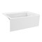 Kingston Brass 54" Acrylic Rectangular 3-Wall Alcove Tub, Right Hand Drain, Glossy White VTAM5436R22T - alternate 5