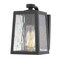 Homeroots Matte Black glass panels Outdoor Wall Light 398476 - alternate 5