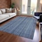 Homeroots 8' X 10' Blue Gray And Sky Blue Striped Washable Indoor Outdoor Area Rug 616367 - alternate 9