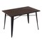Homeroots 32" Brown And Black Rectangular Solid Wood and Steel Dining Table 483396 - alternate 1