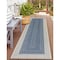World Rug Gallery Contemporary Braided Weather Resistant Reversible Indoor/Outdoor Rug 2 ft x 7 ft Blue WR112BLUE2X7 - alternate 1