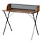 Homeroots 39" Brown and Black Wood and Metal X-Shape Computer Desk 568037 - alternate 7
