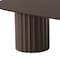 Homeroots 86" Walnut Wood Double Pedestal Base Oval Dining Table 720677 - alternate 6