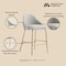 Manhattan Comfort Gracie Counter Stool  in Stone and Gold - Set of 2 2-CS019-GST - alternate 9