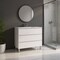 Homeroots 36" White Wood Freestanding Bathroom Vanity With White Sink And Three Drawers 624150 - alternate 2