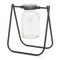 Homeroots Set of Two Clear And Brown Glass And Metal Round Table Vases, 2PK 632612 - alternate 6