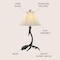 Jonathan Y Antler 27.5" Rustic Resin LED Table Lamp, Black JYL6305C - alternate 10