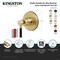 Kingston Brass Single-Handle Six-Way Diverter Valve with Round Trim Kit, Polished Brass KS4032DKL - alternate 2