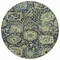 Homeroots 8' Fern Green And Blue Round Damask Washable Indoor Outdoor Area Rug 609068 - alternate 8