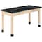 Diversified Spaces Rectangle Tbl, Plain Apron, 54" W, 56" L, 30" H, ChemGuard Laminate, black P7202BM30N - alternate 1