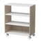Beleduc By Playwell Torino 27.6inx14.2in Narrow 3-Layer Open Shelf, Vertical Storage, White/Oak HPL, 32.6inH, 3+ 846023 - alternate 2
