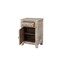 Homeroots 30" Gray Solid Wood Distressed One Drawer Nightstand 521201 - alternate 7