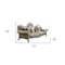 Homeroots 93" Pearl Velvet Sofa And Toss Pillows 491009 - alternate 4