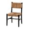 Bali & Pari Prita Bohemian Paper Loom and Black Mahogany Wood Dining Chair 249-13883-ZORO - alternate 1