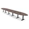 Skutchi Designs 22ft Oval Conference Table With Power | Harmony Series | 20 Person Meeting Room Table HAR-OVL-48X264-T.BK-H3041-EBLK - alternate 1