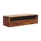 Homeroots 35in Brown Solid Wood Floating Mount TV Stand 727857 - alternate 9