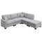 Homeroots 60" Gray Fabric Modular Sleeper Sofa With Ottoman 568282 - alternate 12