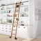 Quiet Glide 8.92 ft. Red Oak Contemporary Wheel Bronze Rolling Hook Removable Ladder, 12 ft. Rail QG.540-9RO-12-H.07 - alternate 1