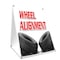 Signmission Wheel Alignment, 36 Inch x 24 Inch A-frame Yard Sign, Plastic Sign SBC-2436-Wheel Alignment - alternate 1