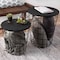 Lavish Home Set of 2 End Tables Nesting Tables with Removable Wood Tops, Metal Basket Bases 80-ENDTBL-21 - alternate 1