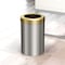 Gatco Modern Round 3 Gal. Wastebasket, Satin Nickel/Brushed Brass Lid 1911B - alternate 3