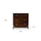 Homeroots 28" Brown Solid Wood Three Drawer Dresser 389787 - alternate 9