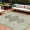 Homeroots 8' X 10' Green Gray And Taupe Geometric Washable Indoor Outdoor Area Rug 631912 - alternate 1