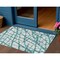 Homeroots 3' X 5' Teal Blue And Ivory Abstract Washable Indoor Outdoor Area Rug 614389 - alternate 1