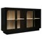 Homeroots 59in Black Wood Accent Cabinet With Four Doors 716316 - alternate 7