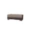 Homeroots 50" Tan and Brown Chenille And Faux Leather Storage Ottoman 608876 - alternate 7