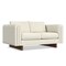 Homeroots 61" Ivory Fabric Sofa With Walnut Legs 641135 - alternate 6