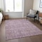 Homeroots 3' X 5' Lavender and Ivory Floral Washable Non Skid Indoor Outdoor Area Rug 564341 - alternate 7