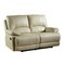 Homeroots 65in Beige Faux Leather Manual Reclining Love Seat 329413 - alternate 1