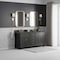 James Martin Vanities Brookfield 72 in. Double Vanity, Black Onyx w/ 3 CM Parisien Bleu Silestone Top 547-V72-BKO-FPBL - alternate 6