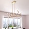 Vaxcel Warwick 10L Brass Contemporary Linear Chandelier Island Pendant Light Fixture H0306 - alternate 8