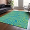 Homeroots 10' X 14' Teal Blue And Green Animal Print Washable Indoor Outdoor Area Rug 600713 - alternate 7