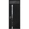 Vdomdoors Steel Door Cynex 6777 Black Transom Window Stainless Inserts Single Modern Painted-W32xH80+16-Right CYNEX6777EXD-BLK-W32 x H80+16-Right-hand Outswing - alternate 1