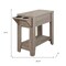 Homeroots 23" Taupe Wood End Table With Shelf 333086 - alternate 5