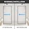 Anzzi Welle 74x34in Framed Fixed Shower Screen Door, Matte Black with 5/16in 8mm Tempered Fluted Glass SD-AZ22-01MB-FL - alternate 9