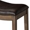 Homeroots 31" Brown Faux Leather and Solid Wood Backless Bar Height Bar Chair 632369 - alternate 7