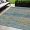 Homeroots 5' X 8' Denim Blue Striped Washable Indoor Outdoor Area Rug 608468 - alternate 1