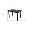 Homeroots 48" Raw Umber Solid Wood Dining Table 548855 - alternate 12