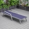 Leisuremod Marlin Patio Chaise Lounge Chair with Armrests in Grey Aluminum Frame, Navy Blue MLAGR-77NBU - alternate 10