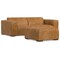 Homeroots 88" Sienna Leather Sofa With Ottoman With Brown Legs 641061 - alternate 7