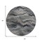 Homeroots 8' Gray And Silver Round Abstract Washable Indoor Outdoor Area Rug 631307 - alternate 6