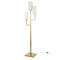 Homeroots 69" Brass Three Light Torchiere Floor Lamp With White Frosted Glass Rectangular Shade 523556 - alternate 9
