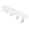 Skutchi Designs 20ft Conference Table With Power Unit | 18 Person Modular Oval Meeting Table | Harmony Series HAR-OVL-48X240-T-W960-NA - alternate 1