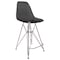 Leisuremod Cresco Modern Acrylic Barstool with Chrome Base and Footrest, Transparent Black CB30TBL - alternate 1