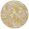 Homeroots 8' Gold Gray And Ivory Round Abstract Washable Indoor Outdoor Area Rug 600086 - alternate 7