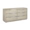 Homeroots 63" Gray Solid Wood Six Drawer Double Dresser 518616 - alternate 9
